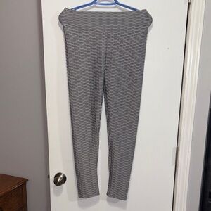 Gray Textured Women's Booty Leggings